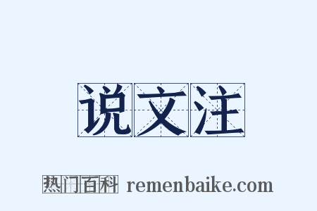 说文注是什么意思的图片